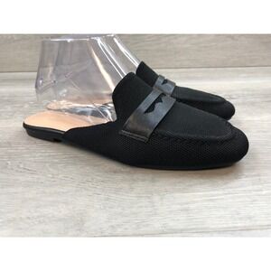 Cuccoo Women's Mules Black Mesh‎ Minimalist Flat Slip On Loafers 9 Comfort Shoes